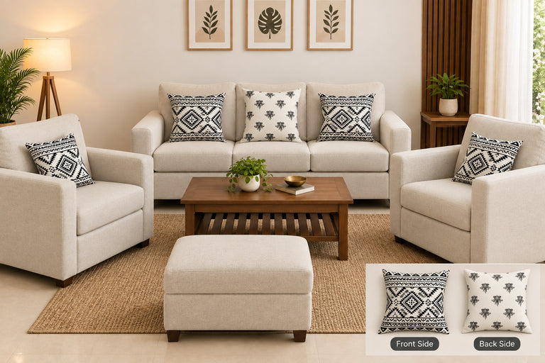 Printed Cotton Cushion Cover – Design 1, 18 x 18 Inch